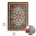 thumbnail image 7 of Sonoro Kate 2x3 Area Rugs for Living Room Bedroom, Non Slip Boho Machine Washable Indoor Floor Carpet, Red, 7 of 7