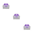 thumbnail image 3 of Transemion Convenient Shelf Bins Storage Solution For Home Or Office Collapsible For Easy gray+purple 30x24x15cm 3Set, 3 of 6