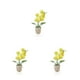 thumbnail image 4 of Tela ABS flor artificial decorativa Toystoory hogar Oficina escritorio fiesta falso maceta florero Amarillo, 4 of 6