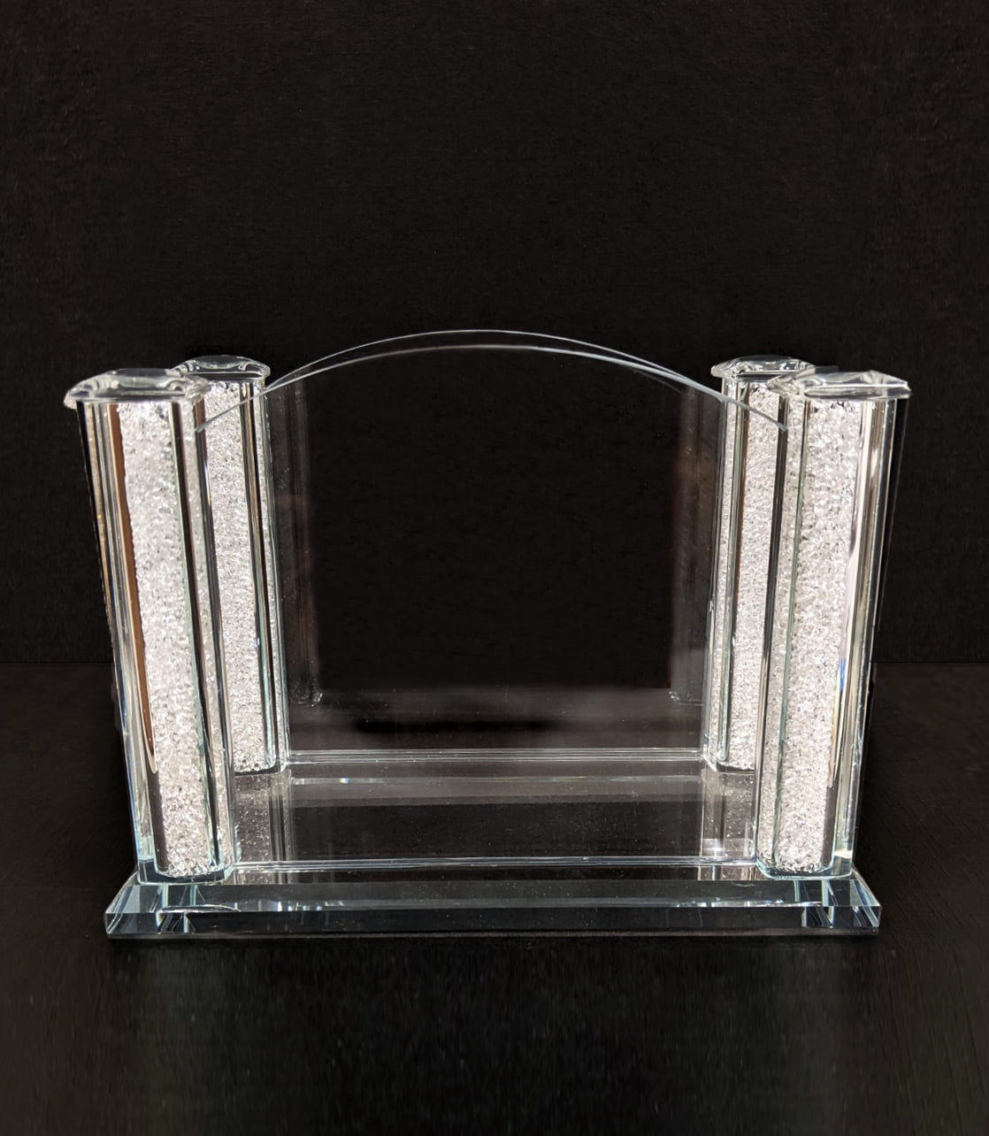 Napkin Holder w/ Crystal Filled Columns