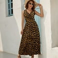 thumbnail image 2 of Leopard Print Pattern Sleeveless Dress Female Clothing Dress Women Summer 2025 Dress, 2 of 6