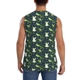 thumbnail image 4 of Fotbe Men's Green Frogs Print Men's Sleeveless Muscle Tank Tops Casual T-Shirts for Gym Workout Beach-Large, 4 of 8