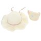 thumbnail image 1 of Sombrero de paja de verano para mujer, con circunferencia de 56 a 58 cm, bonito sombrero con protección solar y bolsa de paja, 1 of 5