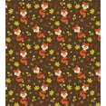 thumbnail image 3 of Ambesonne Burnt Orange Duvet Cover Sets, Leaves Acorn and Foxes, 2-King, Dark Cocoa Multicolor, 3 of 7