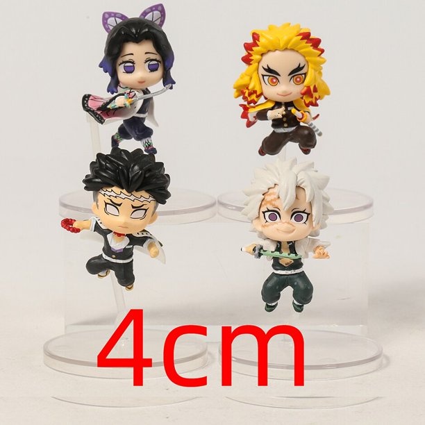 Figuras Demon Slayer Kochou Shinobu Rengoku Kyoujurou Shinazugawa Sanemi Himejima Gyoumei Q, 4 piezas/conjuntobolsas de 4cm zhangyuxiang unisex