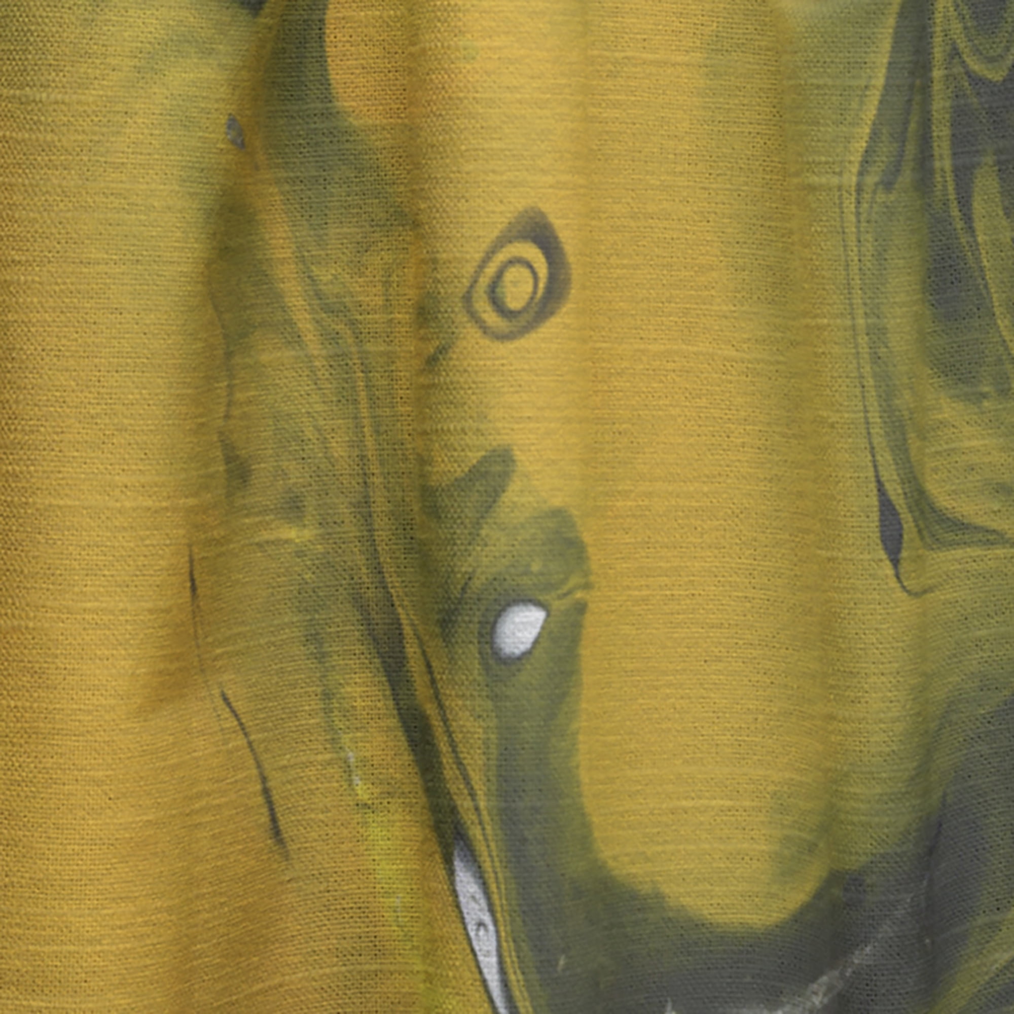 Designart 'Yellow Marbled II' Modern & Contemporary Curtain Panel