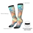 thumbnail image 3 of Daiia Sports Socks Pastel Abstract Fluid Art Printed Novelty Crew Socks for Men Women Knee High Socks Cotton Socks Soft & Breathable Support Unisex Socks, 3 of 9