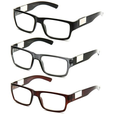 Newbee Fashion- Casual Nerd Thick Clear Frames Fashion Glasses Rectangular Clear Lens Eye Glasses White