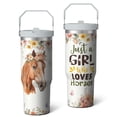 thumbnail image 2 of 1pc Horse Lovers 30oz Tumbler with Straw & Handle - Insulated Stainless Steel Cup | Holiday Gift for Man Women (Christmas, Valentine's, Birthday), 2 of 7