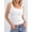 01_White, variant on Women's Square Neck Tank Tops Double Lined Workout Tops for Women Trendy Summer Seamless Slim Fitted Basic Tight T Shirts White S