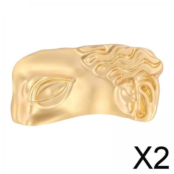6xHalf Broche de Cara Humana Broche Pin Traje Broche Moda Solapa Insignia Personalidad Pin para Camisas Sombrero Traje Profesional 2 piezas