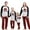 Black Red Kids, variant on Christmas Family Pajamas Matching Set, Long Sleeve Letters Print T-shirt with Plaid Pants Sleepwear Loungewear