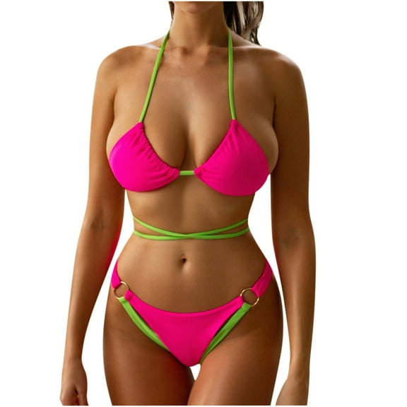 BSDJILFG 50% Two Piece Tankini Swimsuit for Women High Neck Ruched Tummy Top with Bottom Bathing Suits