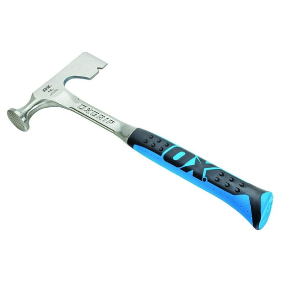 Martillo de Yeso OX Tools Azul Frente Molido 14 Onzas