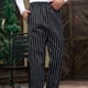 thumbnail image 4 of 2x Pantalones de trabajo Chef Pantalones elásticos de trabajo Cookies XXL Stripe + Houndstooth Sunnimix Pantalones de pana de mezcla de algodón, 4 of 8