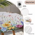 thumbnail image 3 of Hummingbird Floral Round Tablecloth for 45-54 Inch Tables, Fitted Table Cover with Elastic Edge, Farmhouse Floral Botanical Waterproof Outdoor Table Cloth Protector for Patio Garden Dinner Picnic, 3 of 9