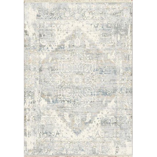Dynamic Rugs ER469660100 4 ft. x 5 ft. 5 in. Eternal 9660 Rectangle Contemporary Area Rug - 100 Ivory & Blue
