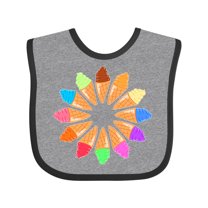 Inktastic Ice cream cone starburst Boys or Girls Baby Bib