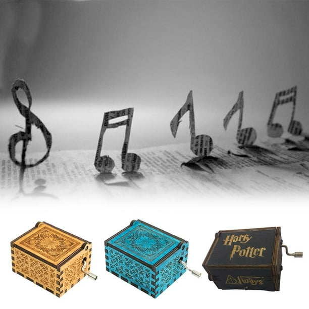Easy-life Home Boîte à musique classique Harry Potter Boîte à musique en  bois à manivelle créative 