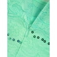 thumbnail image 6 of CHICTRY Kids Big Little Girls Lace Chiffon Sleeveless Flower Girl Dress Sequined Ruched Shoulder Dress for Wedding Birthday Party Mint Green 6, 6 of 7