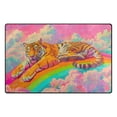 thumbnail image 2 of Tiger in Rainbow Clouds Area Rug Washable Floor Carpet Mat 60 x 39 inch for Bedroom Living Room Kids Room Home Decor, 2 of 7