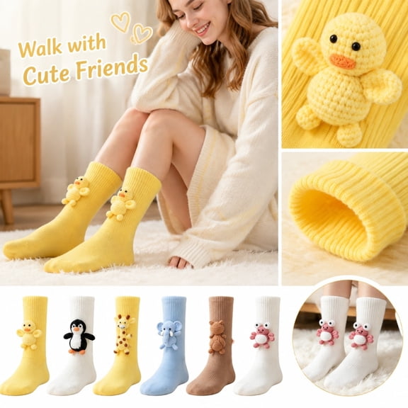 Women Socks Funny Cotton Novelty Funky Wacky Crew Socks Winter Gifts