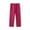 Hot Pink, variant on Diamond Quilted Solid Straight Leg Trousers, Womens Daily Full Length Casual Bottom Attire, Padded Texture Relaxed Straight Cut Slacks, All Elastic Waist Everyday Casual Wear (Pink,3XL)
