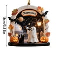 thumbnail image 2 of Halloween Ghost Ornament Set, Spooky Cute Hanging Decor for Home Tree Display, Holiday Party Decoration with Friendly Ghost Design(A), 2 of 2