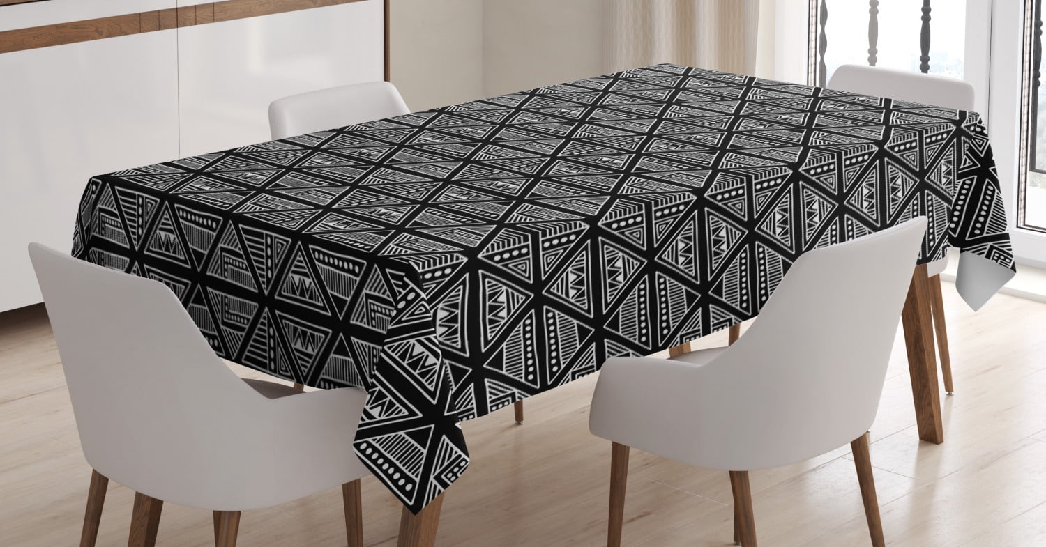 white dining room tablecloth mockup
