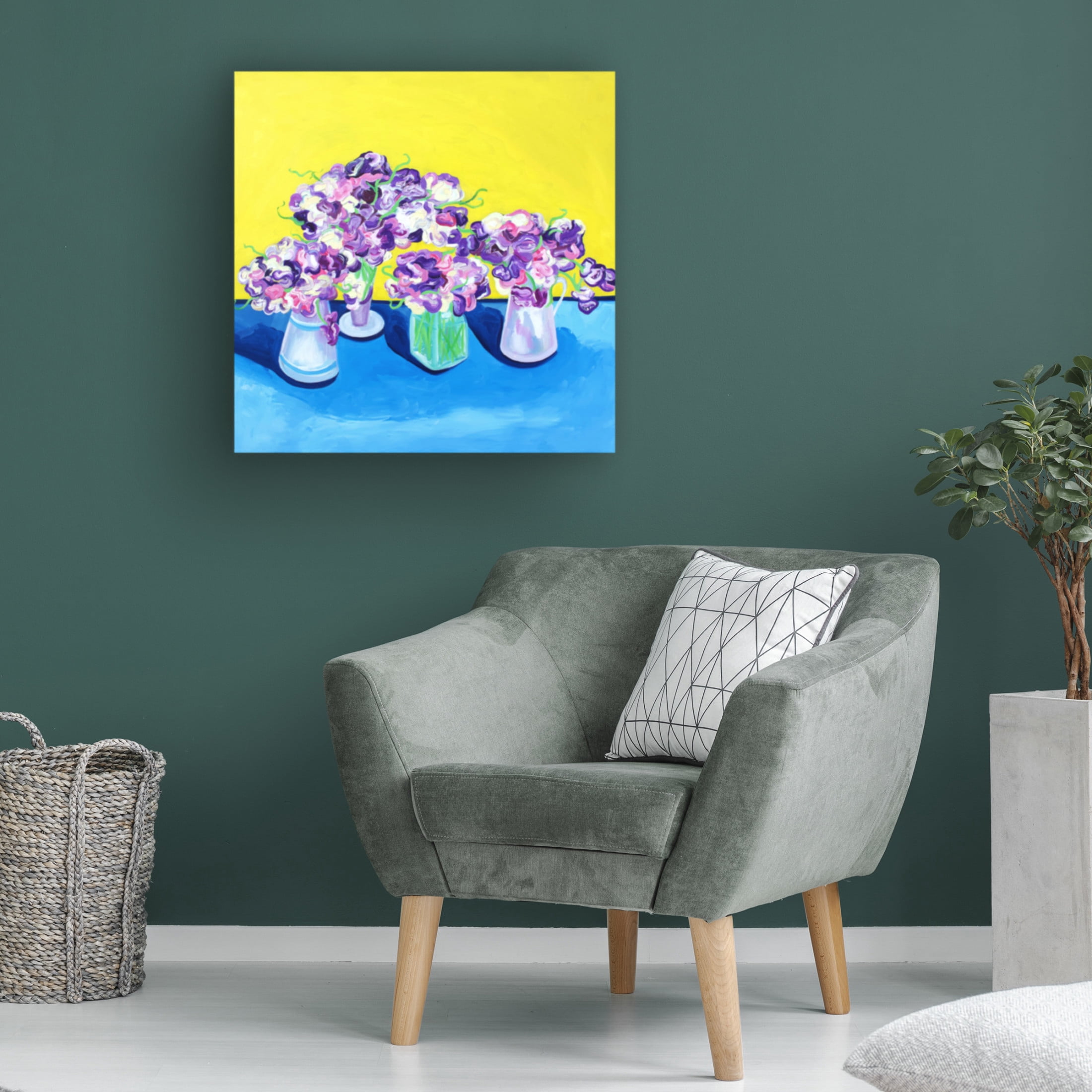 Trademark Fine Art Alice Straker  Sweet Peas Canvas Wall Art