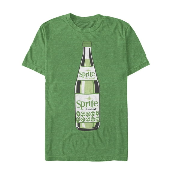 Men's Coca Cola Vintage Sprite Bottle  Graphic Tee Kelly Heather Medium