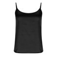thumbnail image 4 of Satin Tank Tops for Women Silky Camisoles Breathable Spaghetti Strap Crew Neck Pullovers, 4 of 8