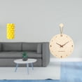 thumbnail image 2 of Jarrón de flores de , adorno de mesa, jarrón geométrico, decoración de oficina, reloj de pared de madera, silencioso, adecuado para sala de e, 2 of 8