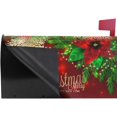 thumbnail image 4 of Christmas Poinsettia and Snowflakes Magnetic Mailbox Cover Standard Size for Garden Yard Outdoor Decorations-18 x 20.8", 4 of 5