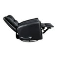 thumbnail image 5 of Lexicon Dimitri Faux Leather Swivel Glider Reclining Chair in Black, 5 of 14