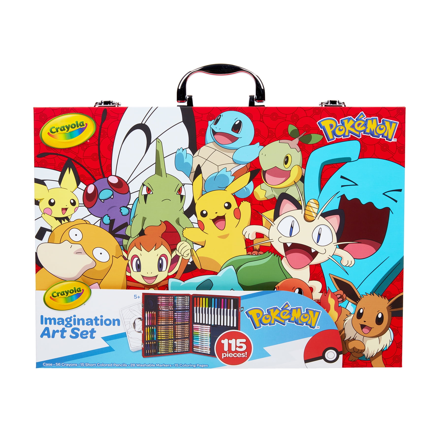 Crayola Pokémon Imagination Art Coloring Set, 115 Pcs, Pokemon Toys, Arts & Crafts, Beginner Child