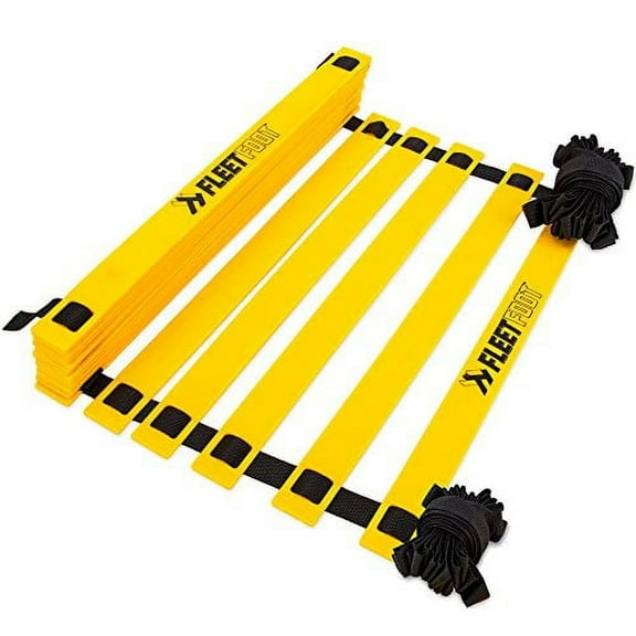 Crown Sporting Goods Fleetfoot Speed & Agility Training Ladder for Football, Soccer, 6 Rungs