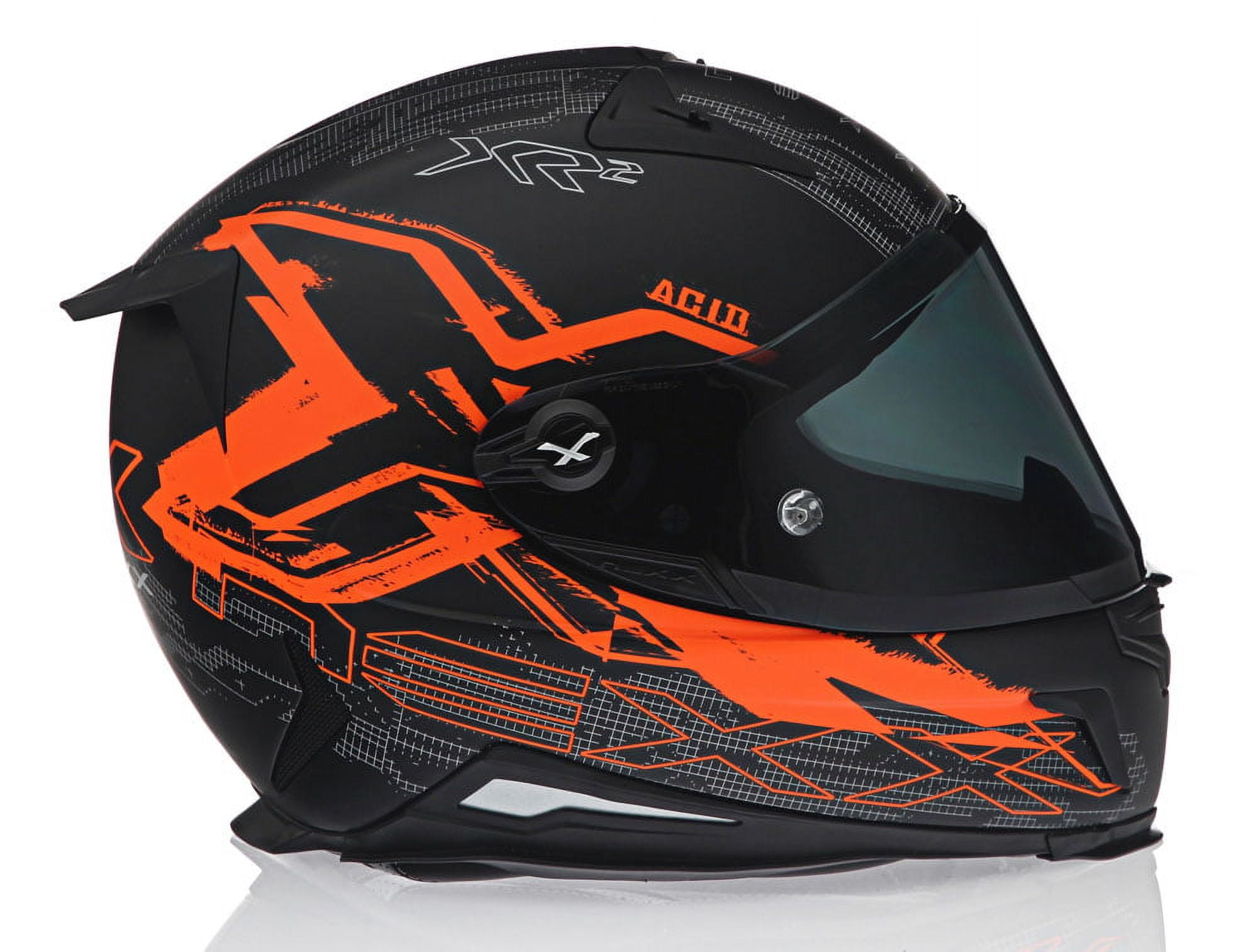 Nexx X.R2 Acid Motorcycle Helmet Matte Neon Orange 3XL - Walmart.com