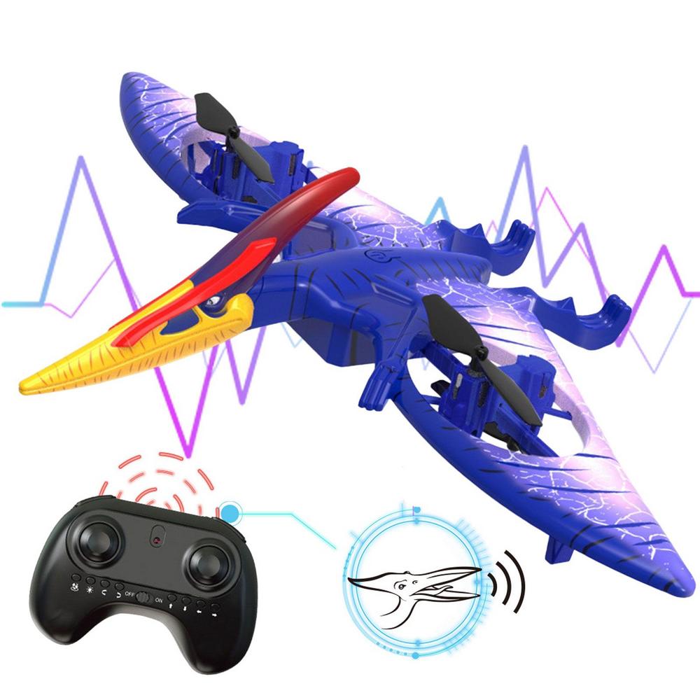 Mini Drone Flying Dinosaur Toys Kids Realistic Dinosaur with Flashing