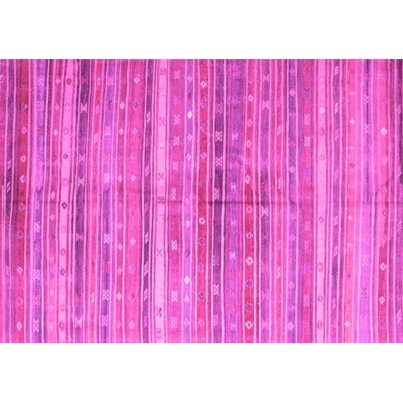 Ahgly Company Indoor Rectangle Southwestern Pink Country Area Rugs, 7' x 9'