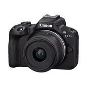 Canon EOS R50 Mirrorless Camera with 18-45mm Lens- 24.2 MP Waterproof Smartphone Integration Mirrorless Digital Camera, Black (International Version)