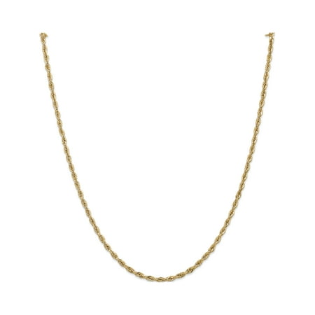 Designer 14K Yellow Gold 14Ky 2.8Mm Semi-Solid Rope Chain (Length=18) (Width=2.8) Made In Peru -Jewelry By Sweet Pea