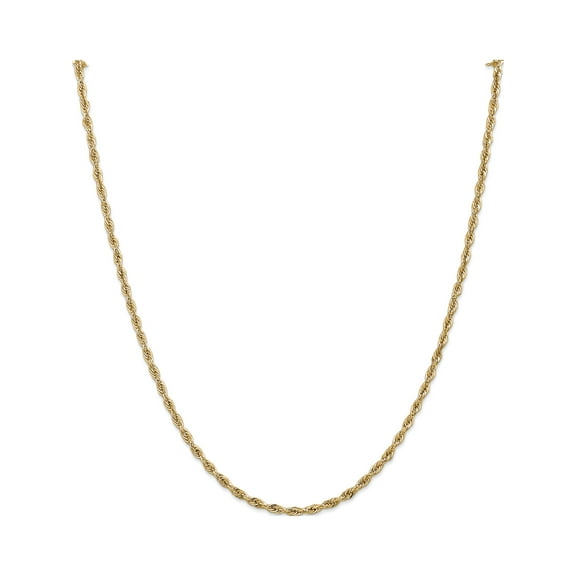 14K Yellow Gold 14Ky 2.8mm Semi-Solid Rope Chain (18 X 2.8) Made In Peru bc134-18