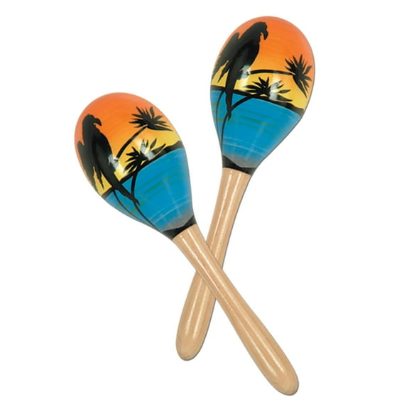 Beistle - Tropical Fun Party Maracas - 8" - Pack of 12