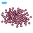 thumbnail image 3 of Unique Bargains Perles d'Argile en Strass 8mm, Lot de 100 Perles Rondes en Argile Polymère Cristal, Violet, 3 of 6