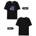 thumbnail image 7 of Men's T-Shirt Lavender Purple Plant Bouquet Embroidery Style Short Sleeve Casual Tee Classic Crew Neck T-Shirt for Men, XL, 7 of 7