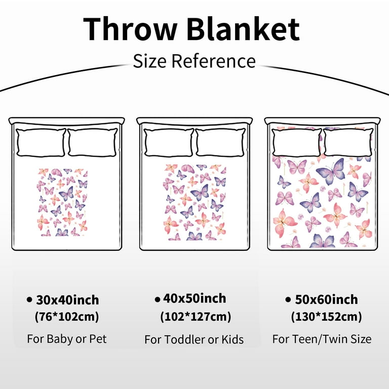 Butterfly Blanket for Girls Butterfly Blanket for Baby Girls Kids Soft Flannel Toddler Blanket Butterfly Easter Gift Lightweight Fleece Throw for Birthday Children s Day Sofa Bed 50 x60 Walmart