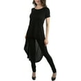 thumbnail image 2 of ToBeInStyle Women's Contemporary High-Low Longline Short Sleeve Tee, 2 of 3