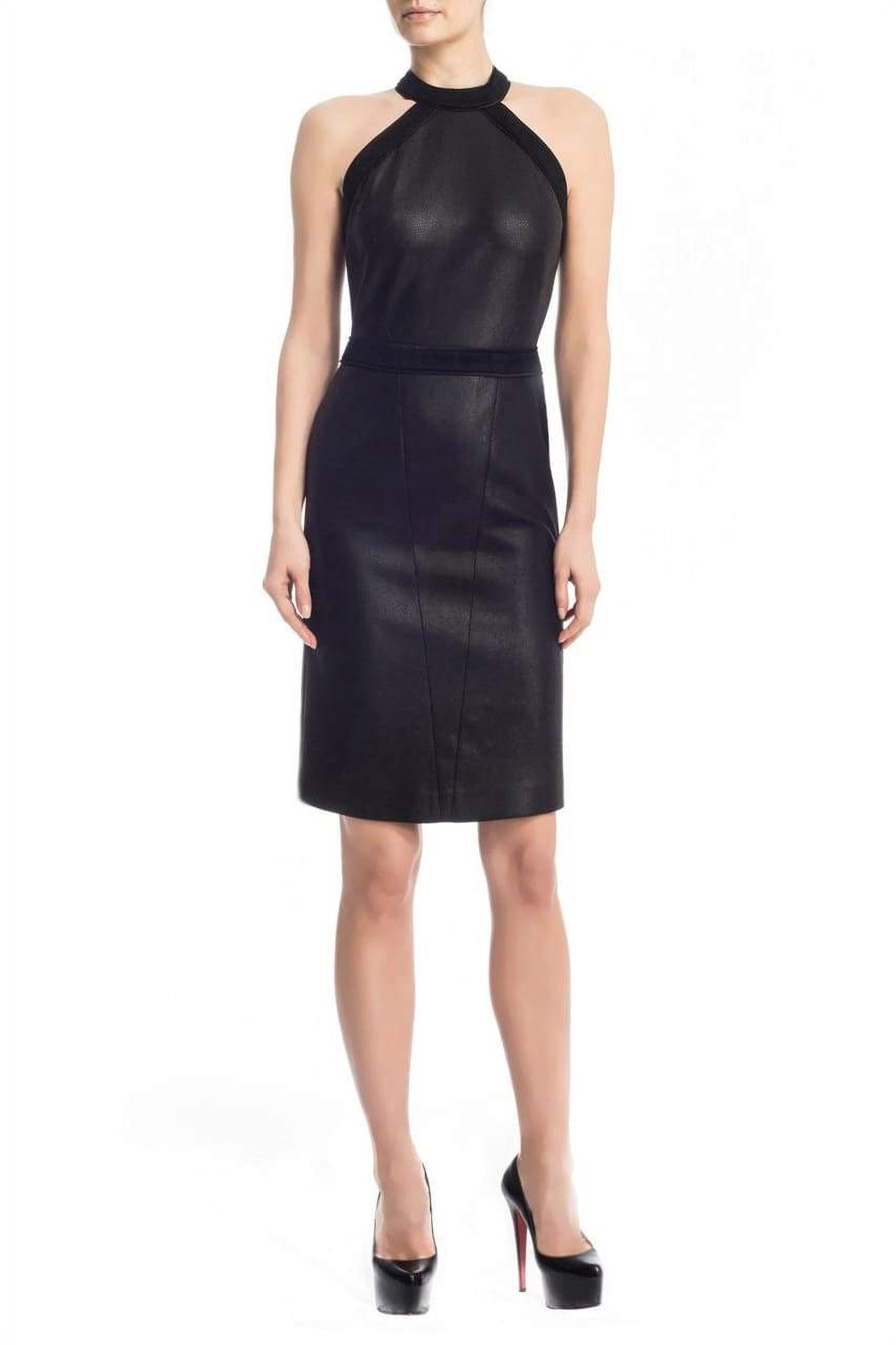 Sonja By Sonja Morgan Women's Leather Textured Halter Dress