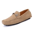 thumbnail image 1 of Mocasines de conducción para hombres Zapatos de frijol casuales transpirables Zapatos de verano de primavera de color sólido, 1 of 9